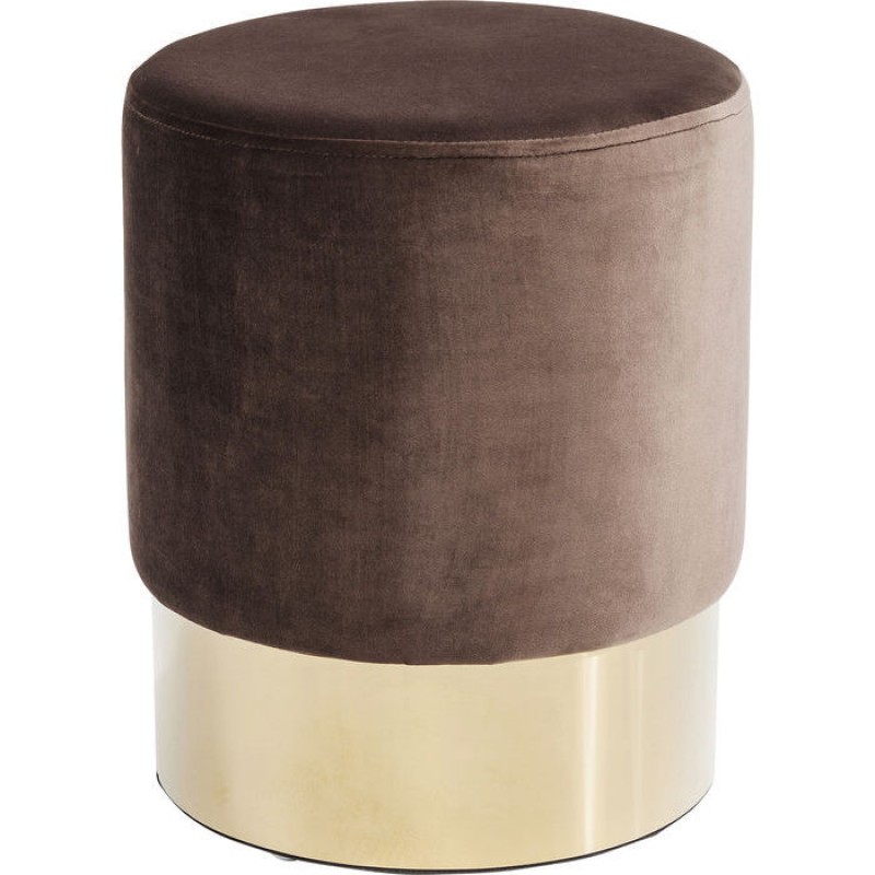 Stool Cherry Brown Brass Ø35cm